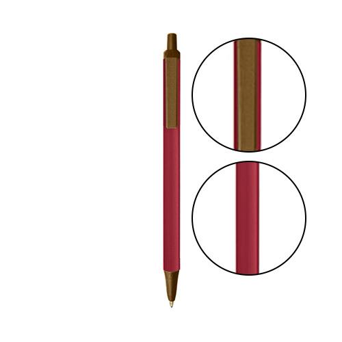Metallic Red BIC® Clic Stic® Pen - Metallic Red With Metallic Brown