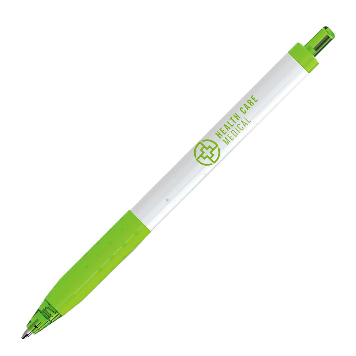 Papermate Ink Joy 300 R/T White Barrel 8 Colored Grips By Papermate - White With Lime Green