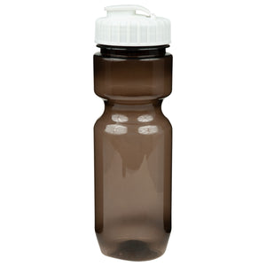 22 oz. Translucent Contour Bike Bottle - Translucent Smoke With White Lid