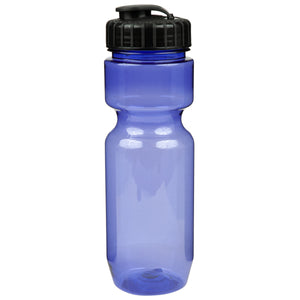 22 oz. Translucent Contour Bike Bottle - Translucent Purple With Black Lid