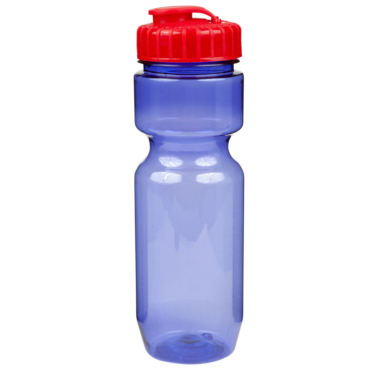 22 oz. Translucent Contour Bike Bottle - Translucent Purple With Red Lid