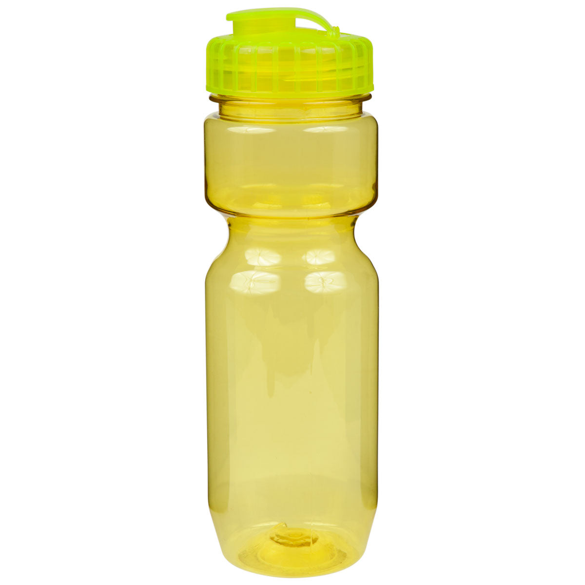 22 oz. Translucent Contour Bike Bottle - Translucent Yellow With Translucent Yellow Lid