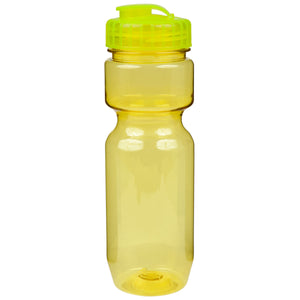 22 oz. Translucent Contour Bike Bottle - Translucent Yellow With Translucent Yellow Lid