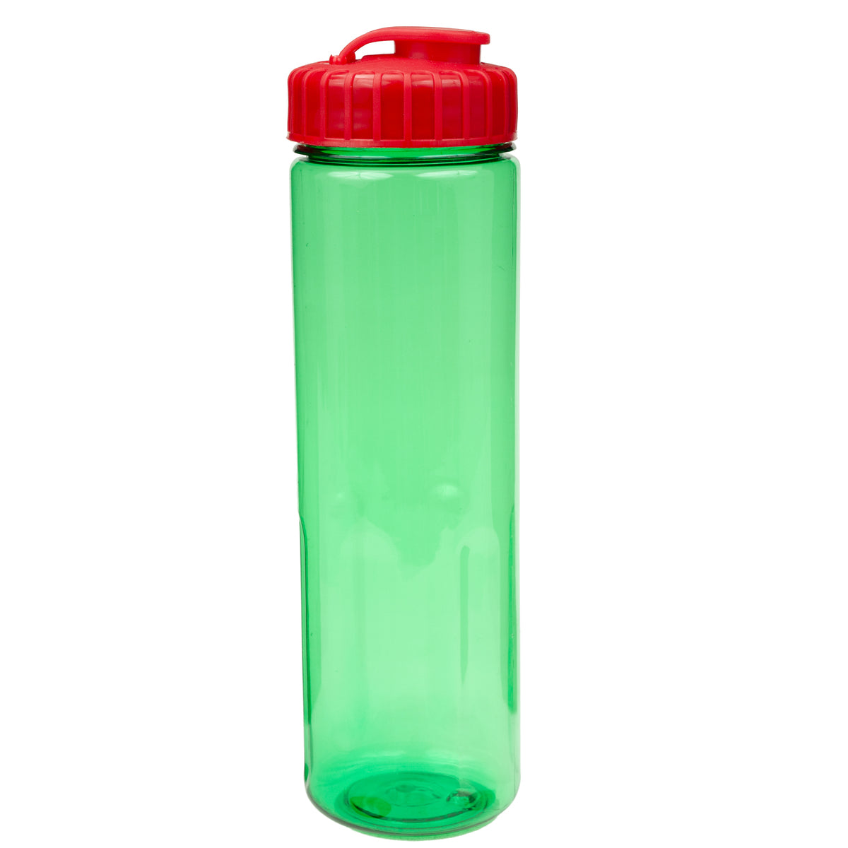 24 oz Prestige Bottle with Flip Top Lid - Translucent Green With Red Lid