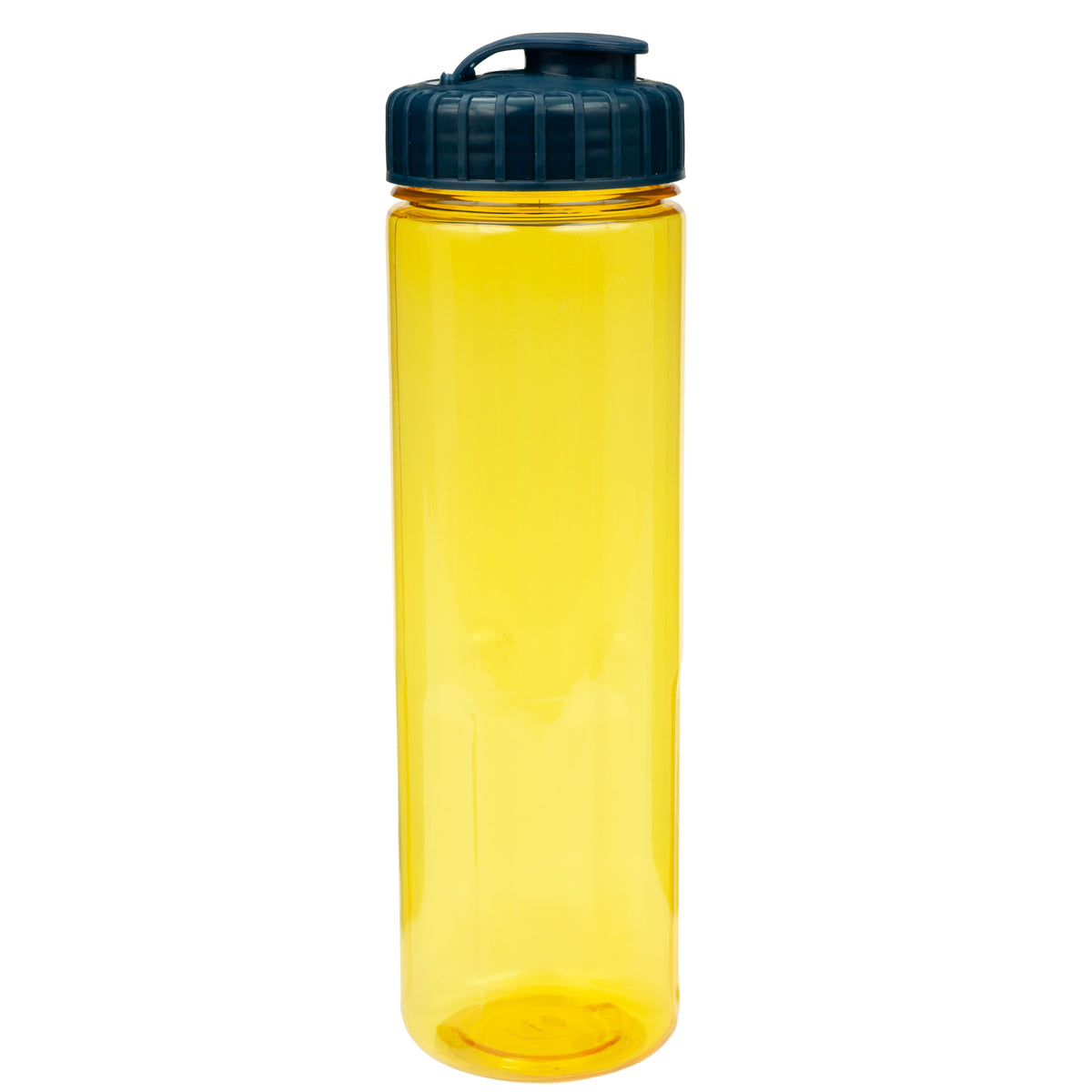 24 oz Prestige Bottle with Flip Top Lid - Translucent Yellow With Navy Lid
