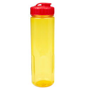 24 oz Prestige Bottle with Flip Top Lid - Translucent Yellow With Red Lid