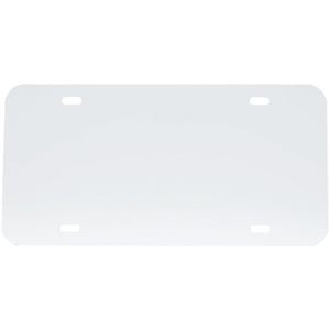 High Impact Spot Color Ad License Plate in Polybag - White