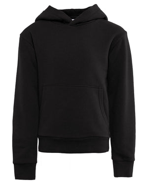 Youth Fleece Pullover Hooded Sweatshirt - Black