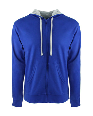 Adult Laguna French Terry Full-Zip Hooded Sweatshirt - Royal/Hthr Gray