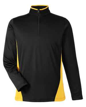 Men's Flash Snag Protection Plus IL Colorblock Quarter-Zip - Black/Sunry Ylw