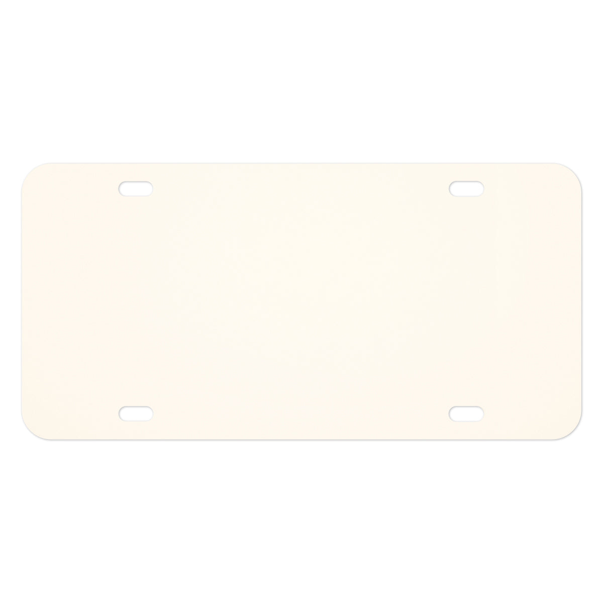 Aluminum Custom License Plate - White