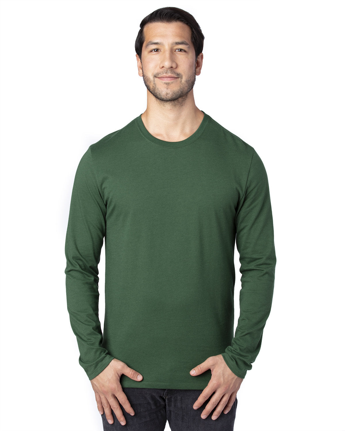 Threadfast Unisex Ultimate CVC Long-Sleeve T-Shirt - Forest Green