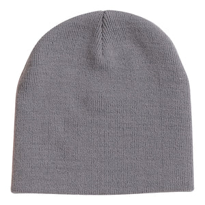 Knit Beanie Cap - Gray