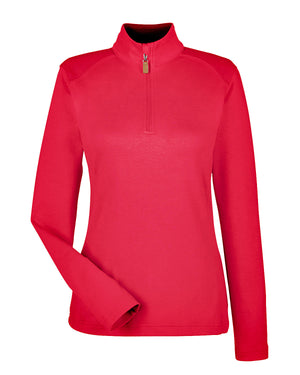 Ladies' DRYTEC20™ Performance Quarter-Zip - Red/Navy
