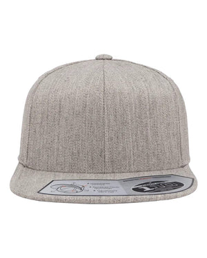 Flexfit Adult Wool Blend Snapback Cap - Heather Grey