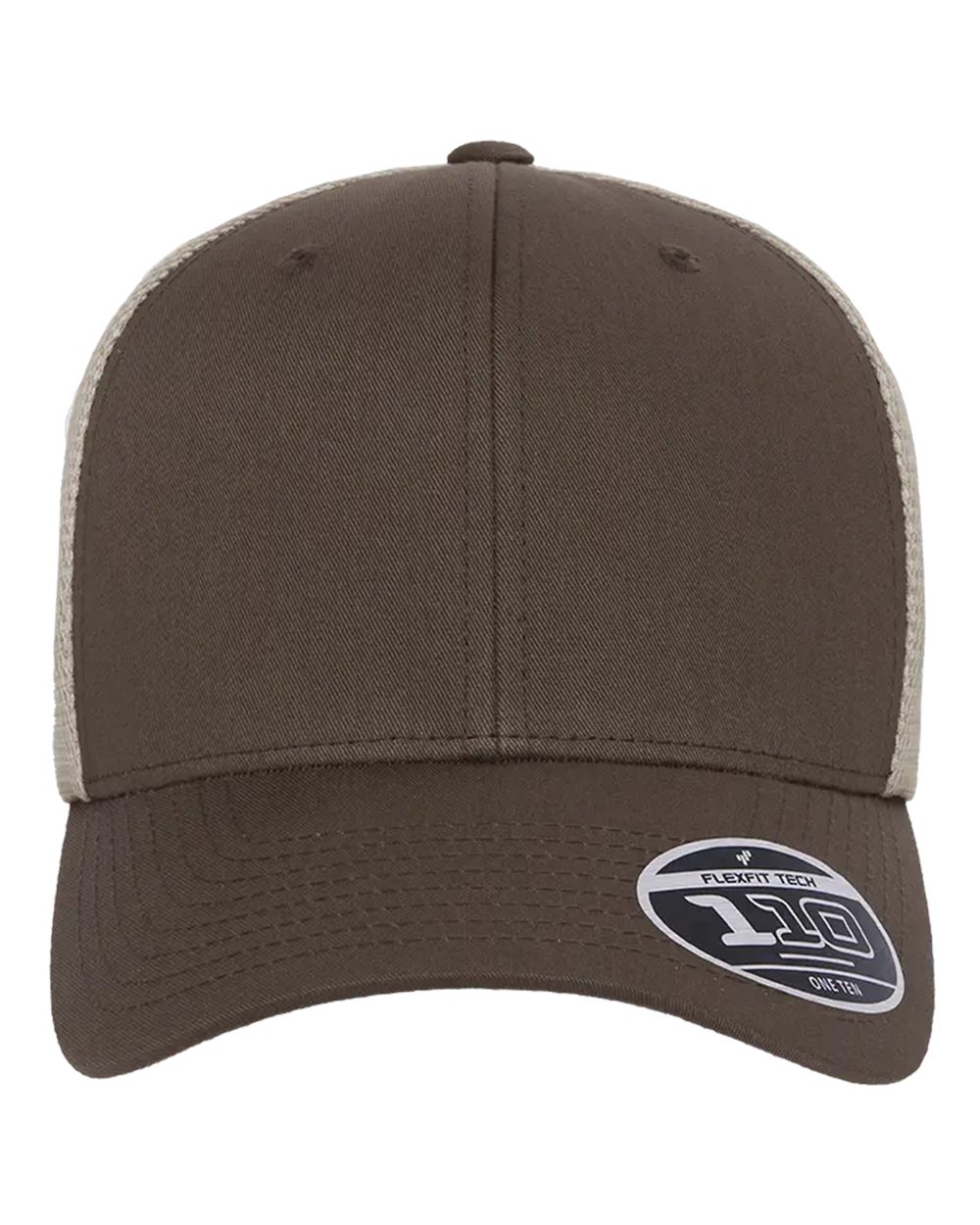 Flexfit Adult 110® Mesh Cap - Brown/ Khaki