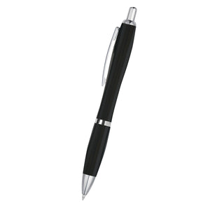 Satin Pen With Antimicrobial Additive - Black With Black