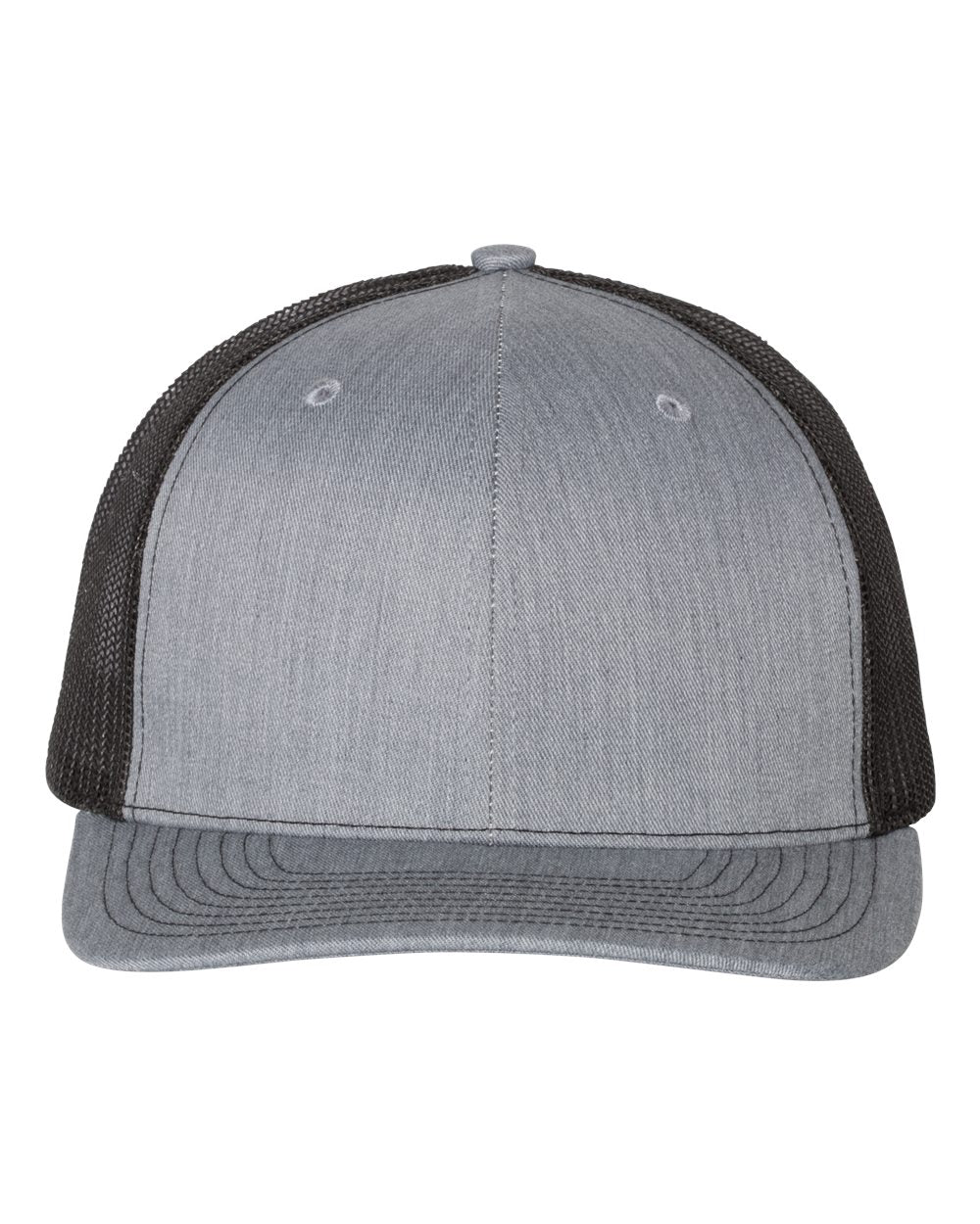 Richardson 112 Adjustable Snapback Trucker Cap - Heather Grey/ Black