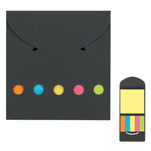 Sticky Notes And Flags In Pocket Case - Black