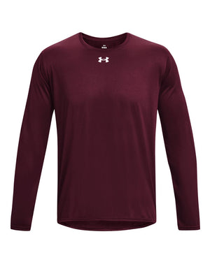 Under Armour Men's Team Tech Long-Sleeve T-Shirt - Maroon/ White