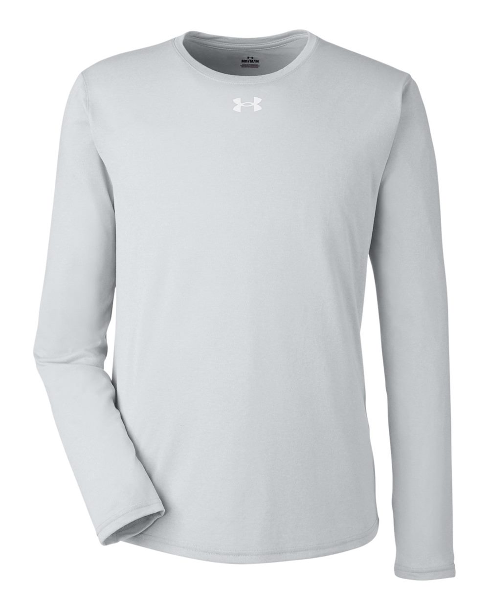 Under Armour Men's Team Tech Long-Sleeve T-Shirt - Mod Grey Light Heather/ White