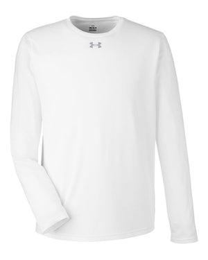 Under Armour Men's Team Tech Long-Sleeve T-Shirt - White/ Mod Grey