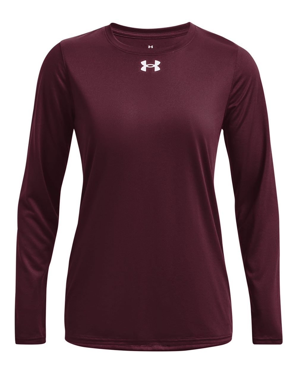 Under Armour Ladies' Team Tech Long-Sleeve T-Shirt - Maroon/ White