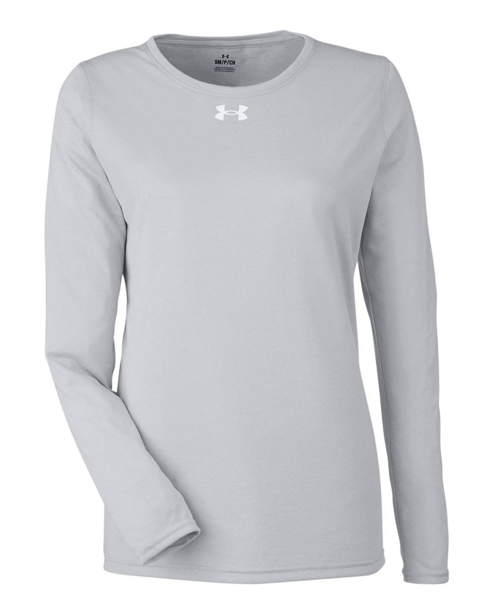 Under Armour Ladies' Team Tech Long-Sleeve T-Shirt - Mod Grey Light Heather/ White