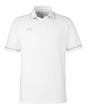 Under Armour Men's Tipped Teams Performance Polo - White/ Mod Grey