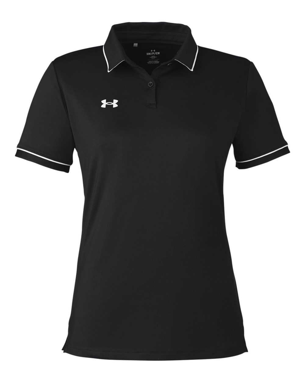 Under Armour Ladies' Tipped Teams Performance Polo - Black/ White