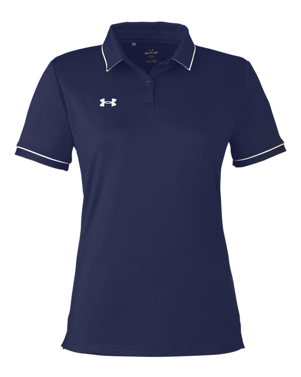 Under Armour Ladies' Tipped Teams Performance Polo - Midnight Navy/ White