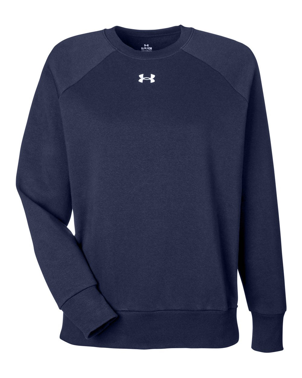 Under Armour Ladies' Rival Fleece Sweatshirt - Midnight Navy/ White