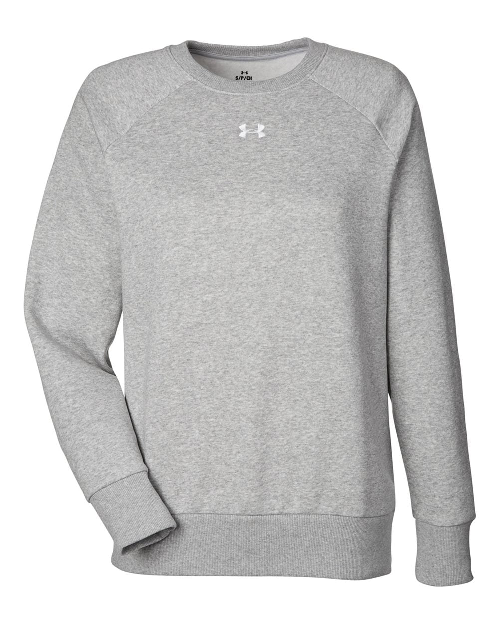 Under Armour Ladies' Rival Fleece Sweatshirt - Mod Grey Light Heather/ White