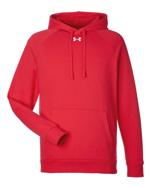 Under Armour Men's Rival Fleece Hooded Sweatshirt - Red/ White