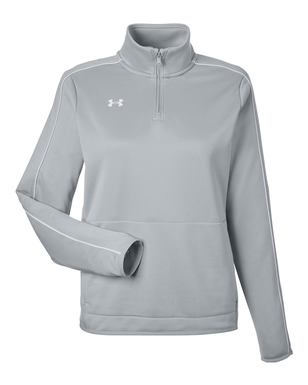 Under Armour Ladies' Command Quarter-Zip 2.0 - Mod Grey/ White