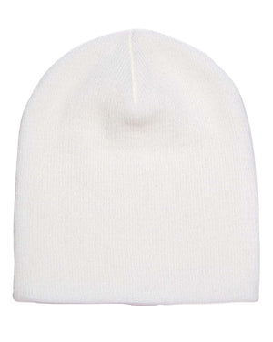 YP Classics Adult Knit Beanie - White