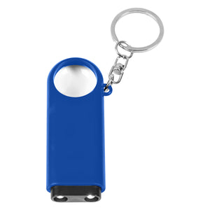 Magnifier And LED Light Key Chain - Blue