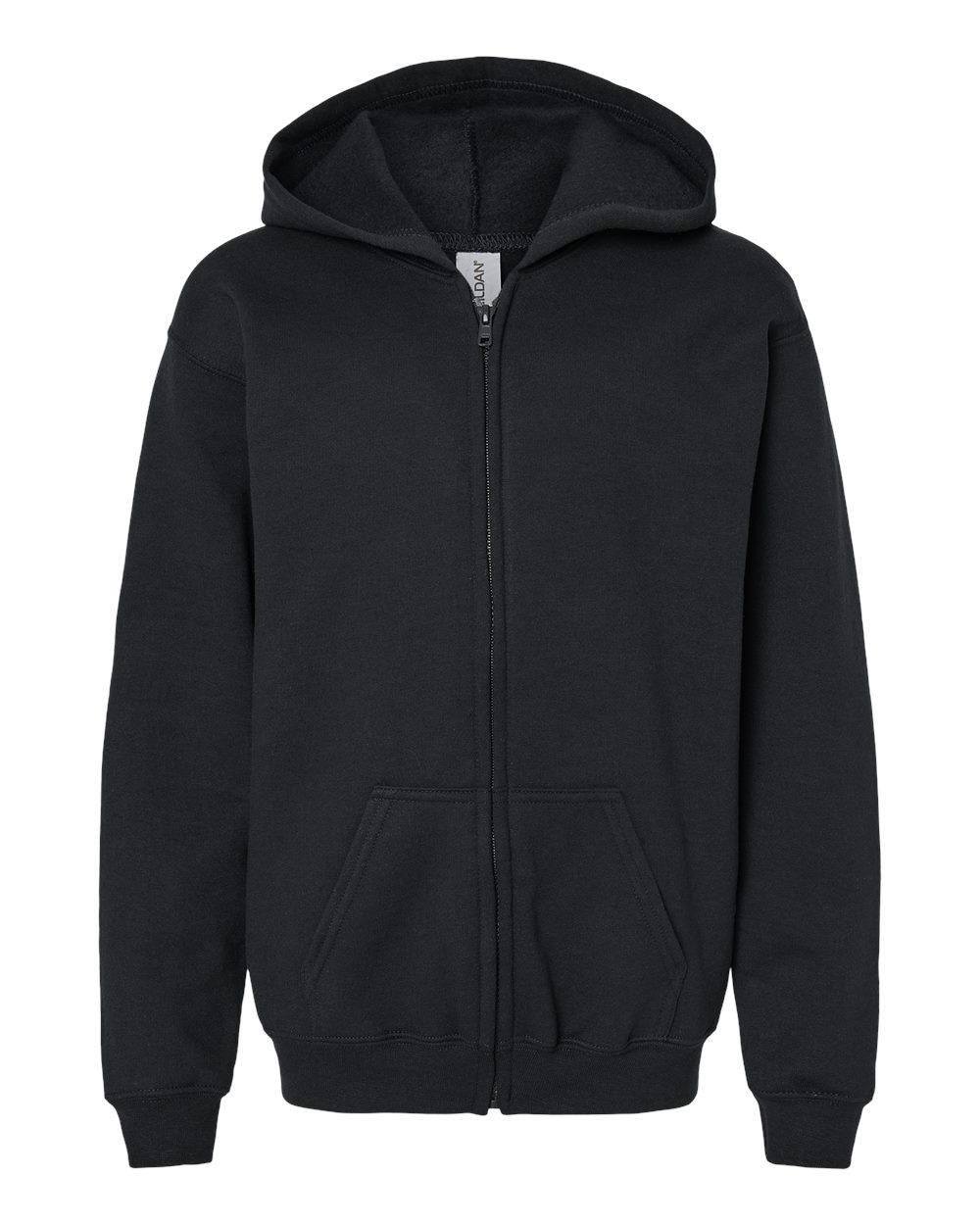 Gildan Youth Heavy Blend™ Youth Full-Zip Hooded Sweatshirt - Black