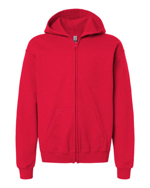 Gildan Youth Heavy Blend™ Youth Full-Zip Hooded Sweatshirt - Red