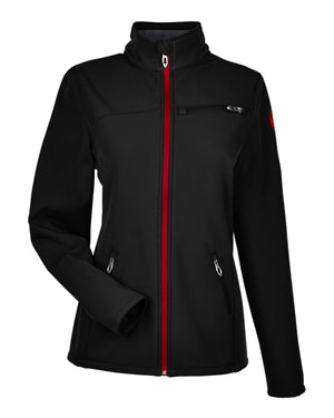 Spyder Ladies' Transport Soft Shell Jacket - Black/Red