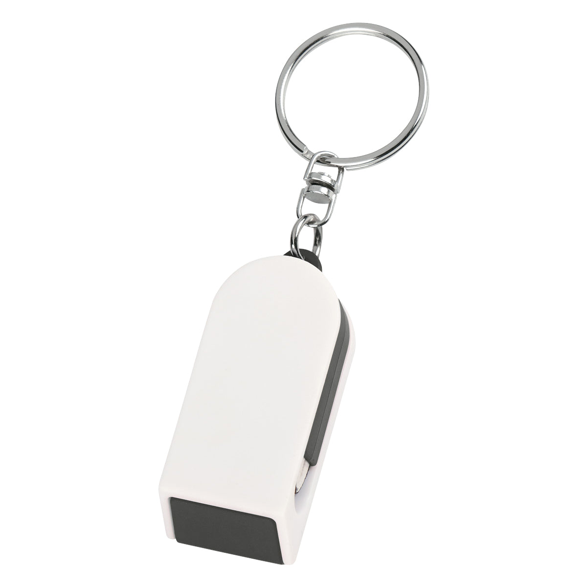 Phone Stand And Screen Cleaner Combo Key Chain - Black