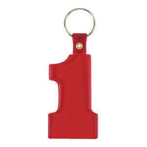 Number 1 Flexy Key Tag - Red