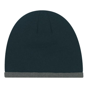 Acrylic/Polyester Micro Fleece Board Toque - Black With Charcoal Gray