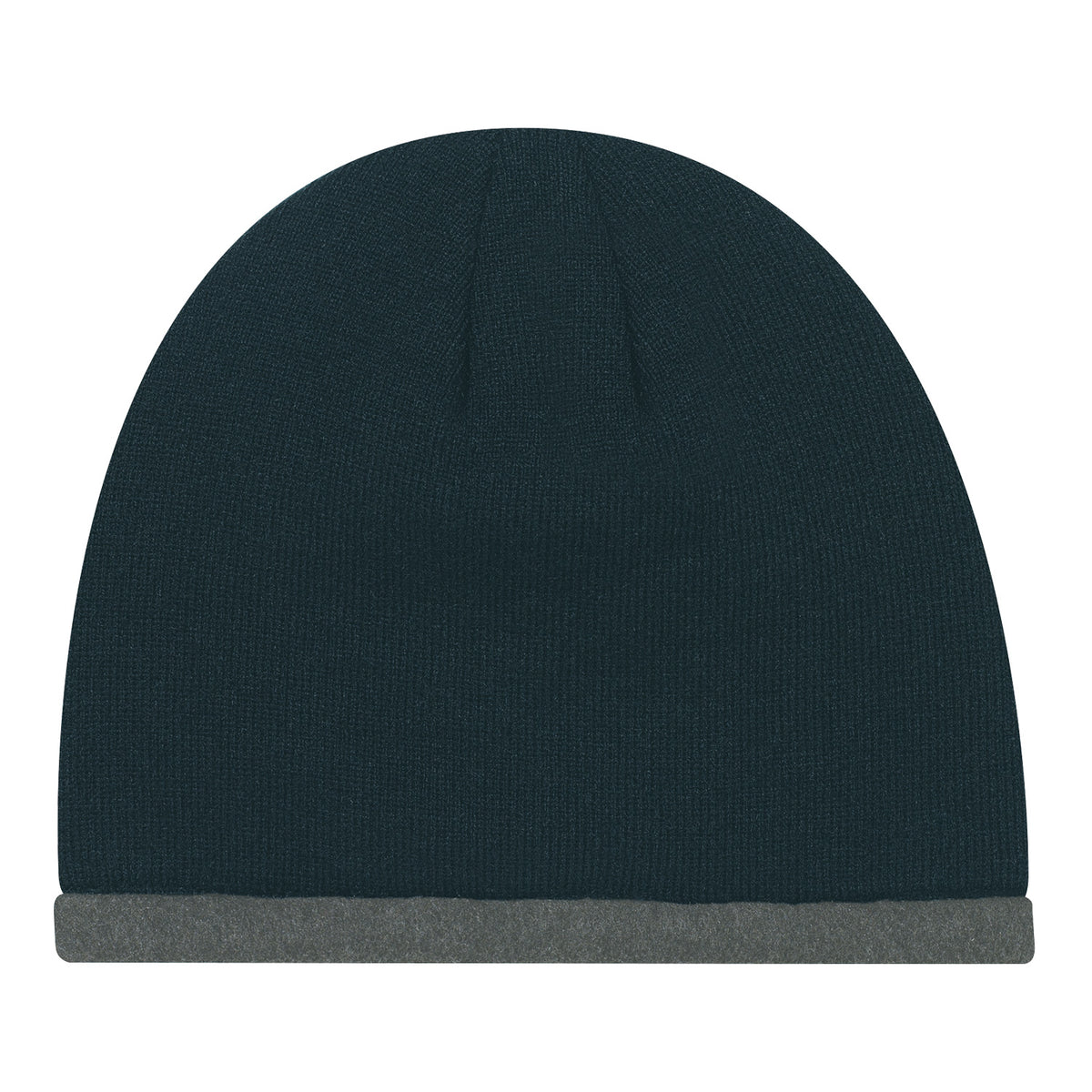 Acrylic/Polyester Micro Fleece Board Toque - Black With Charcoal Gray