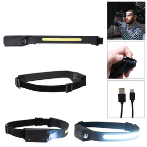 Rechargeable Cob Headlamp - Black