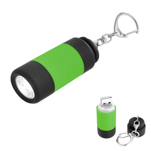 Rechargeable LED Light Key Chain - Lime With Black