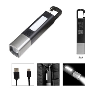 Trailblazer Rechargeable COB Flashlight - Recharge Cob Flashlite Blkgmt