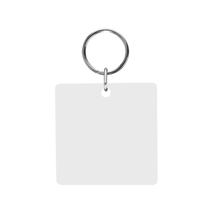 Acrylic Key Tag - Square - White