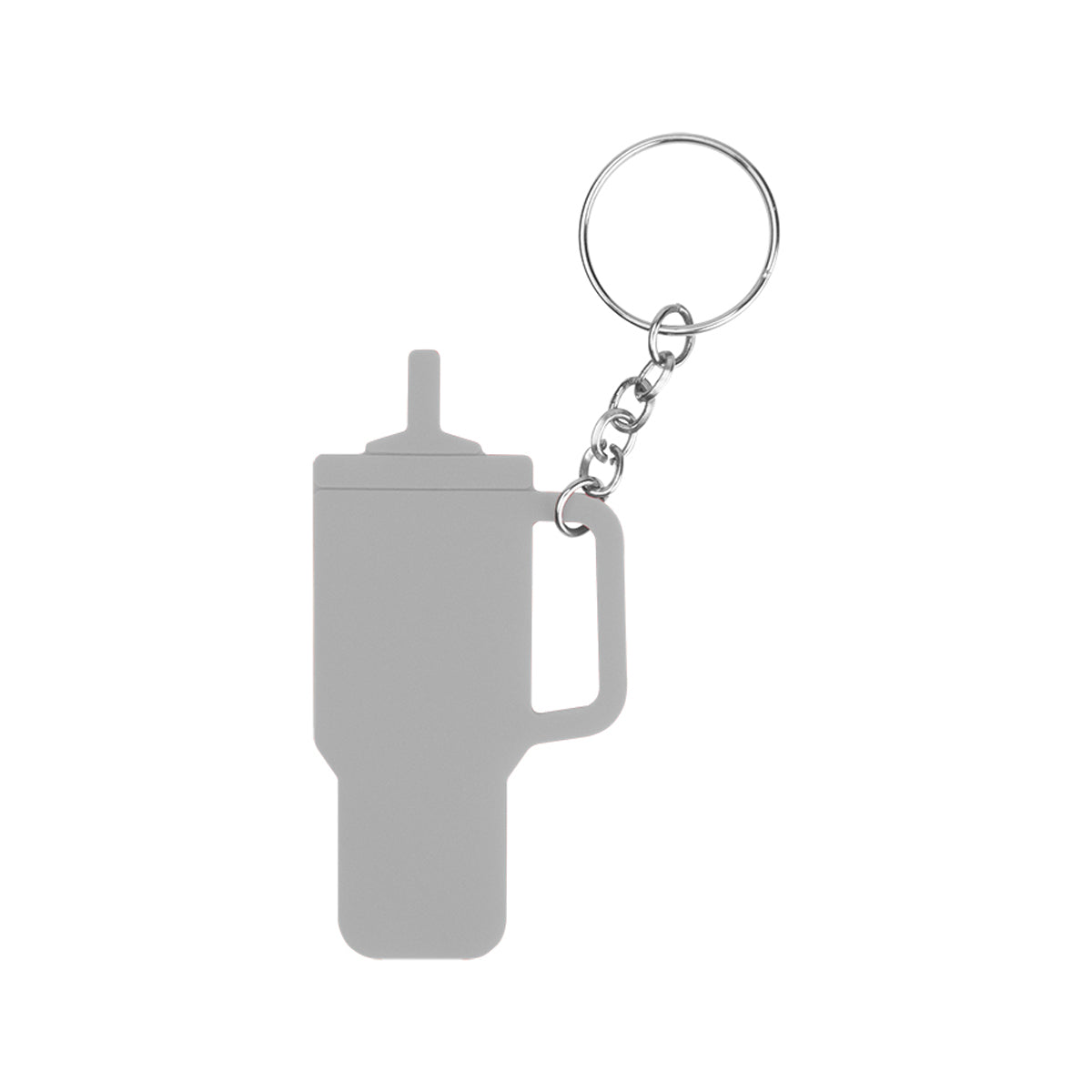 Intrepid Tumbler Shaped Silicone Key Ring - Gray
