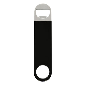 Large Vinyl Coated Stainless Steel Bottle Opener - Black